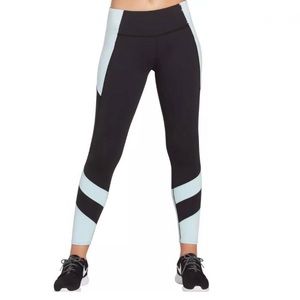 Calia‎ Midrise Essential Black Blue Colorblock 7/8 leggings womens Small